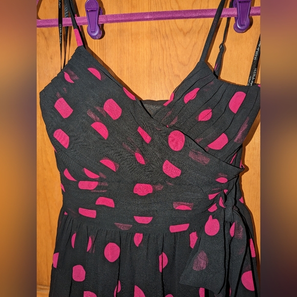 Guess Black and Pink Polk Dot dress - Picture 3 of 6